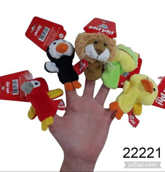 Imagen de TITERES DE DEDOS PELUCHE ANIMALITOS 4.25